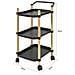 Carrellino Cucina Carrello Portavivande Carrellino Da Servizio Carrello Cucina Con Ruote, nero, Svw06-sch - Foto miniatura 2