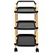 Carrellino Cucina Carrello Portavivande Carrellino Da Servizio Carrello Cucina Con Ruote, nero, Svw06-sch - Foto miniatura 3