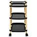 Carrellino Cucina Carrello Portavivande Carrellino Da Servizio Carrello Cucina Con Ruote, nero, Svw06-sch - Foto miniatura 4