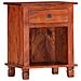 Comodino 40x30x50 Cm In Legno Massello Di Acacia - Foto miniatura 1