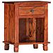 Comodino 40x30x50 Cm In Legno Massello Di Acacia - Foto miniatura 8