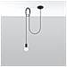 Sollux Sl. 0369 - Lampada A Sospensione Edison 1, Moderna Luce Led Nera Per Soggiorno, Camera Da Letto, Corridoio, Ufficio, Attacco E27 - Foto miniatura 11