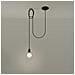 Sollux Sl. 0369 - Lampada A Sospensione Edison 1, Moderna Luce Led Nera Per Soggiorno, Camera Da Letto, Corridoio, Ufficio, Attacco E27 - Foto miniatura 12