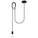 Sollux Sl. 0369 - Lampada A Sospensione Edison 1, Moderna Luce Led Nera Per Soggiorno, Camera Da Letto, Corridoio, Ufficio, Attacco E27 - Foto miniatura 4
