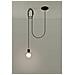 Sollux Sl. 0369 - Lampada A Sospensione Edison 1, Moderna Luce Led Nera Per Soggiorno, Camera Da Letto, Corridoio, Ufficio, Attacco E27 - Foto miniatura 3