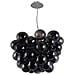 Lampadario Moderno A Sospensione Cromato A 8 Luci Con Paralume Fumè, G9 - Foto miniatura 1