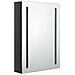 Armadietto Bagno con Specchio e LED Nero Lucido 50x13x70 cm - Foto miniatura 5
