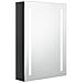 Armadietto Bagno con Specchio e LED Nero Lucido 50x13x70 cm - Foto miniatura 1