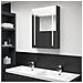 Armadietto Bagno con Specchio e LED Nero Lucido 50x13x70 cm - Foto miniatura 6