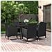 Set Da Pranzo Da Giardino 7 Pz Con Cuscini Polyrattan E Vetro - Foto miniatura 1
