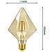 Lampadina Filamento 4 W Luce Calda E27 Rombo Color Ambra Stile Vintage - Foto miniatura 2