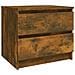 Comodino Rovere Fumo 50x39x43,5 Cm In Legno Multistrato - Foto miniatura 1