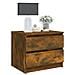 Comodino Rovere Fumo 50x39x43,5 Cm In Legno Multistrato - Foto miniatura 4