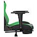 Sedia Da Gaming Con Poggiapiedi Nero E Verde In Similpelle - Foto miniatura 7