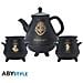Harry Potter Teiera Con Set Di Calderoni - Teapot With Cauldrons Set - Hogwarts - - Foto miniatura 1