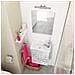 Mobile Sottolavabo Akamaru, Mobiletto Per Bagno Sospeso, Armadio A 1 Anta Con Specchio E Lavabo, 40x22h58 Cm, Bianco Lucido E Cemento - Foto miniatura 10