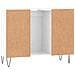 Armadietto Bagno Bianco Lucido 80x33x60cm In Legno Multistrato - Foto miniatura 7