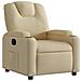 Poltrona Reclinabile In Tessuto Crema - Foto miniatura 2