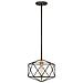 Sospensione Industrial Nordica Astrid Metallo Bronzo Opaco 1 Luce E27 - Foto miniatura 1
