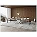 Tavolo Allungabile 90x120/380 Cm Volantis Tortora Telaio Bianco - Foto miniatura 4