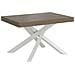 Tavolo Allungabile 90x120/380 Cm Volantis Tortora Telaio Bianco - Foto miniatura 1