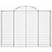 Cesti Gabbioni ad Arco 18 pz 200x30x140/160 cm Ferro Zincato - Foto miniatura 2