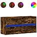 Mobile TV a Parete con Luci LED Rovere Fumo 100x31x45 cm - Foto miniatura 1