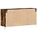 Mobile TV a Parete con Luci LED Rovere Fumo 100x31x45 cm - Foto miniatura 7