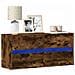 Mobile TV a Parete con Luci LED Rovere Fumo 100x31x45 cm - Foto miniatura 10