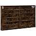 Armadietto Vetrina Rovere Fumo 100x8,5x58 Cm Legno Multistrato - Foto miniatura 2