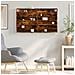 Armadietto Vetrina Rovere Fumo 100x8,5x58 Cm Legno Multistrato - Foto miniatura 3