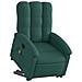 Poltrona Alzapersona Massaggiante Elettrica Verde Scuro Tessuto - Foto miniatura 2