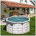Piscina In Acciaio Con Decorazione Nordica Finlandia 240 X 120 Cm Rotonda - Foto miniatura 1