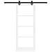 "Set di Porte Scorrevoli  con Set Hardware ""ORKDAL"" Bianco in Legno Massello e Vetro, Porta Interna  con Vetro ""ORKDAL"" Bianco 83x211x4 cm" - Foto miniatura 4