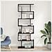 Mobile per Libri Rovere Nero 70x24x193.5 cm Legno Ingegnerizzato - Foto miniatura 4