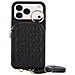 Elegante Custodia A Portafoglio In Pelle Pu Con Texture Lychee Compatibile Con Iphone 17 - Porta Carte A Tracolla Nera E Cavalletto - Foto miniatura 1
