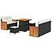 Set Divano da Giardino con cuscino 8 pcs Nero Poly Rattan - Foto miniatura 1