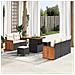 Set Divano da Giardino con cuscino 8 pcs Nero Poly Rattan - Foto miniatura 2
