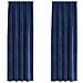 Tende con tende 2 pcs Blu scuro 140 x 245 cm Velluto - Foto miniatura 1