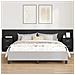 Testata con Comodino 3 pcs Rovere Nero Legno multistrato - Foto miniatura 2