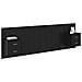 Testata con Comodino 3 pcs Rovere Nero Legno multistrato - Foto miniatura 3