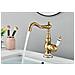 Rubinetto per lavabo da bagno, Blackswan, tipo M334, modello corto bronzo antico con ceramica, misura 23 cm - Foto miniatura 3