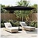 Ombrello da giardino 200 x 300 cm Poliestere Rettangolare Nero - Foto miniatura 2