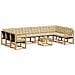 Set di divani da esterno con cuscino 11 pcs Bianco e Beige - Foto miniatura 1