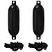Fendini per barche 2 pz Ø 11 x 40 cm Nero PVC - Foto miniatura 1