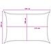 Telo Ombra Antracite e Bianco 2 x 3,5 m HDPE - Foto miniatura 8