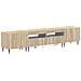 Mobile TV LED a 5 pezzi Rovere Sonoma Legno ingegnerizzato - Foto miniatura 1
