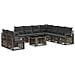 Set Divano da Giardino 10 pz Grigio e Grigio Scuro polyrattan - Foto miniatura 1