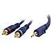 Cavo Audio C2G Velocity 80275 - Schermato - 1 Pacco - 1 x Mini-phone Maschio Stereo Audio - 2 x RCA Maschio Audio - Nero - Foto miniatura 1