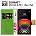 Custodia Compatibile Con Lg X Power In Verde Erbe - Coperchio Protettiva Con Chiusura Magnetica, Funzione Stand E Tasca Per Le Carte - Foto miniatura 3